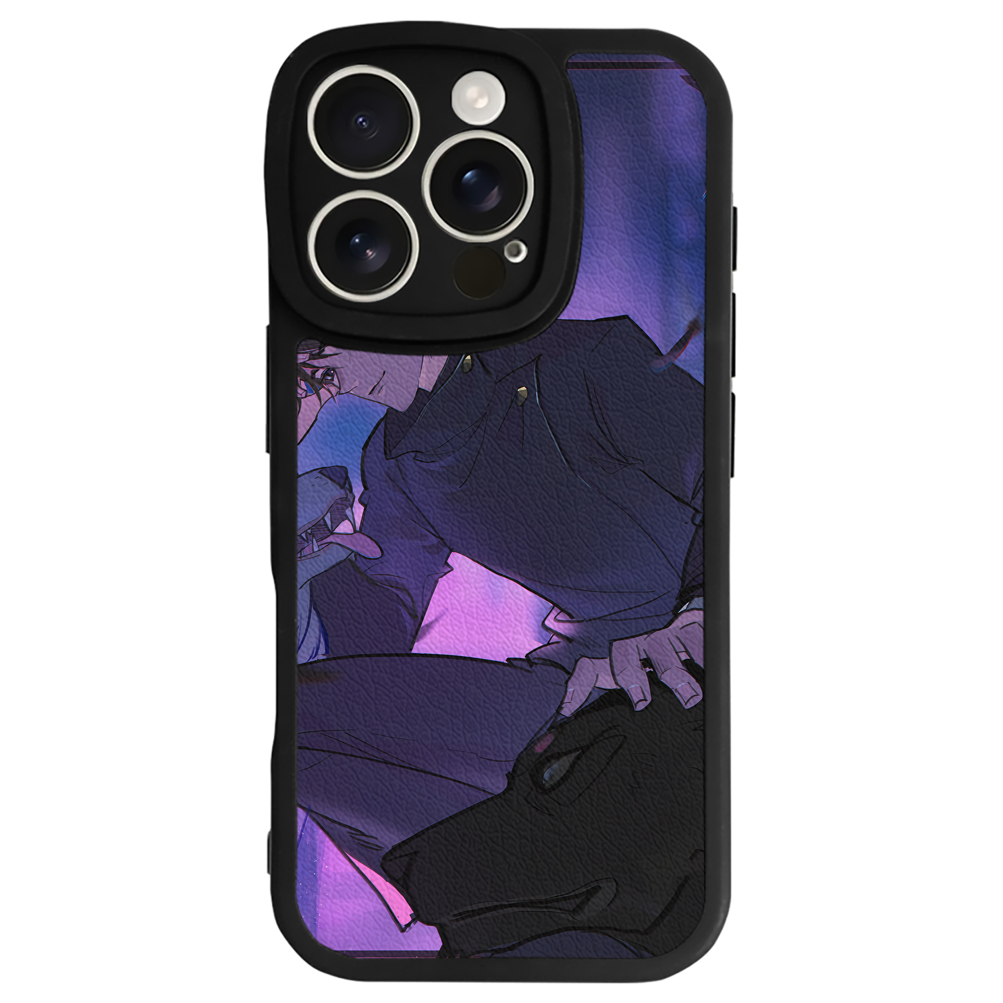 （画像用） 呪術廻戦 Jujutsu Kaisen 【iPhone 16シリーズ対応】シリコンスマホケース（レザー調） 材質：シリコン